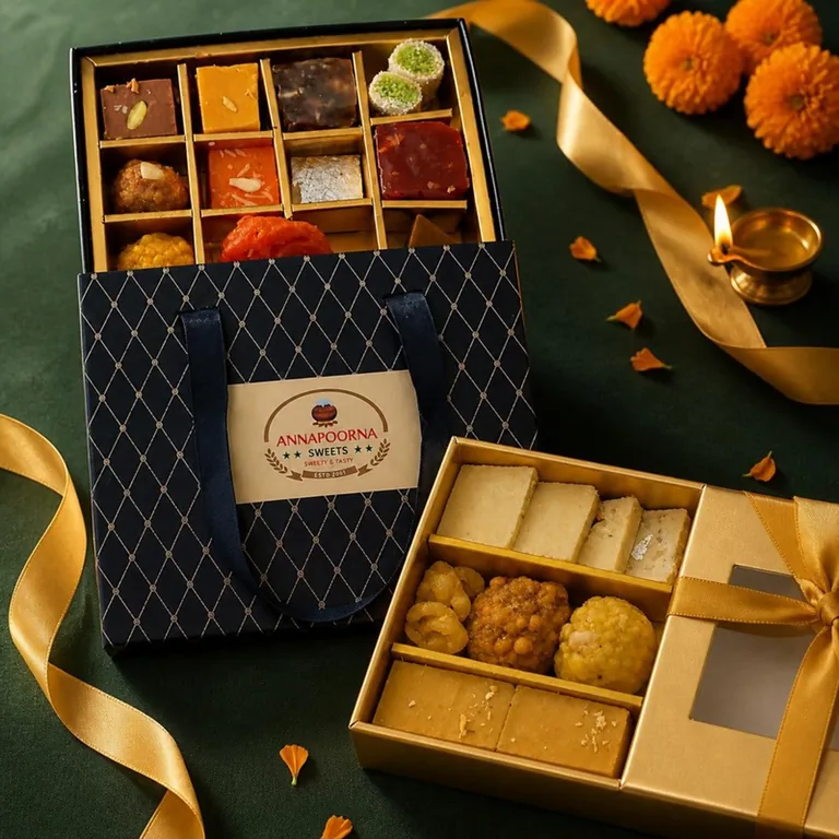 Annapoorna gift boxes of assorted sweets